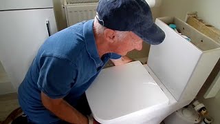 How to remove a pan and cistern to clear a block Macerator or inside soil pipe [upl. by Ahsyekal129]