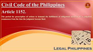 Civil Code of the Philippines Article 1152 [upl. by Georgeanne]