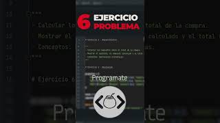 EJERCICIO N°6  Serie de Python Problema shorts pythonprogramming tips python [upl. by Neyrb]