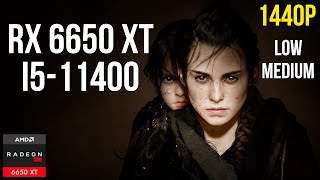 A Plague Tale Requiem  AMD Radeon RX 6650 XT 8GB  i511400  1440p  LowMedium [upl. by Fosque]