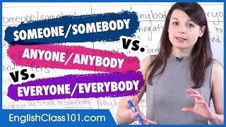 Indefinite Pronouns someoneanyoneeveryone  Basic English Grammar [upl. by Lledrac161]