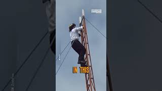 Firefighters 50Meter Vertical Ladder Climb [upl. by Arema893]