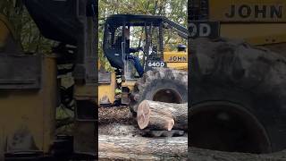 John Deere 640D Skidder out in the woods logging equipment shortsvideo [upl. by Delle]