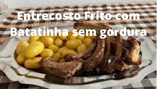 ENTRECOSTO FRITO COM BATATINHA SGORDURA [upl. by Duck]