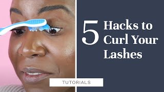 5 HACKS TO CURL YOUR EYELASHES [upl. by Ardnohs]