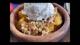 This magical peach crisp recipe is the perfect easy summer dessert [upl. by Aynotel]