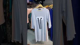 Long tee Size  28 to 36 Cotton ribbed material Stretchable material Rs420shortsyoutubefashion [upl. by Aivin158]