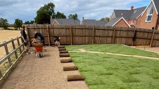 Satisfying installation of artificial turf by skilled landscapers  WooGlobe [upl. by Akimihs]