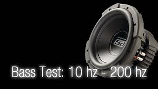 Bass Test10 hz  200 hz Sound Only Subwoofer [upl. by Teresina]