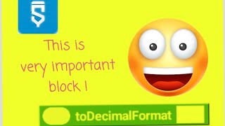 Use of decimal format block in sketchware Sketchware tutorial Make your own app [upl. by Orly]