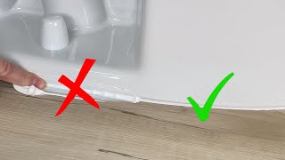 Perfect Toilet Caulkingactually easier than doing a bad job [upl. by Rebna318]