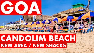 Goa  Candolim Beach  December  2023  Situation Update  New Shacks  Goa Vlog  North Goa [upl. by Ardnalac474]