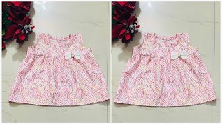 6 month baby girl frock cutting and stitching [upl. by Ateekahs]