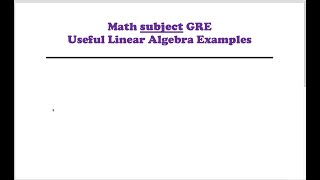 Linear Algebra Refresher amp Examples [upl. by Llennol]