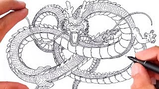 Como Desenhar SHENLONG  DRAGON BALL [upl. by Linders375]