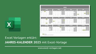 Kostenlose ExcelVorlage Jahreskalender 2025 mit Feiertagen amp Ferien – Inklusive PDF 📅 [upl. by Aiasi]