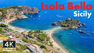 Isola Bella Sicily Italy 🇮🇹 4K Taormina Walking Tour 2022 [upl. by Uot]