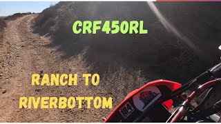 Crf450rl  Riding On A Ranch amp In and Out of a Dry RiverBottom dualenduro crf450rl [upl. by Bevon]