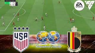 FC 24  USA W vs Belgium W 26112024  INTERNATIONAL FRIENDLY  Gameplay PS  Full Match [upl. by Yelrihs]