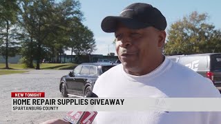 100K worth of home repair supplies given away in Spartanburg Co [upl. by Aihseken]