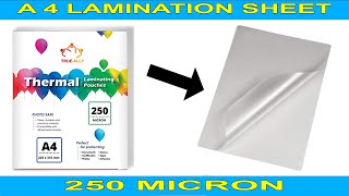 Unboxing A4 Laminating Sheet 250 mil Pack of 25  Sanjay Sams  2022 [upl. by Yrocal]