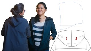 Drafting 2Piece Hood Pattern StepbyStep Guide [upl. by Melanie]