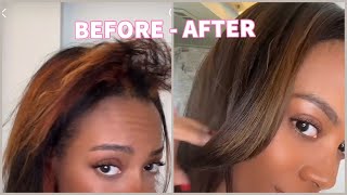 how to TONE ORANGE bleached hair [upl. by Anialeh695]