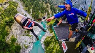 Bungy Jumping Party Behind The Scenes in New Zealand [upl. by Ignazio]