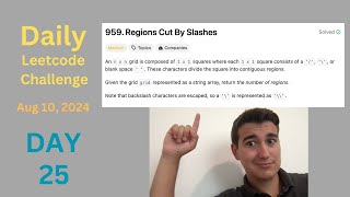 Daily LeetCode Challenge Day 25 Regions Cut By Slashes [upl. by Rtoip937]