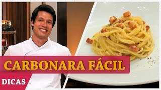 CARBONARA FÁCIL E SEM ERRO com LEO YOUNG  DICAS MASTERCHEF [upl. by Rurik]