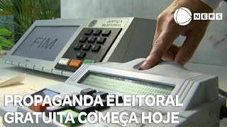 Propaganda eleitoral gratuita começa hoje na rádio e na televisão [upl. by Shoshanna]