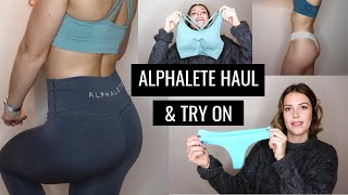 ALPHALETE HAUL amp TRY ON  new release Alphalete vs Lululemon [upl. by Jenelle697]