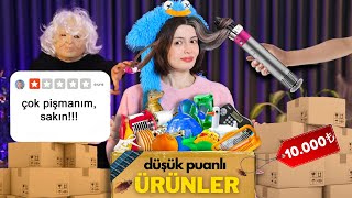 İNTERNETTEKİ EN DÜŞÜK PUANLI ÜRÜNLERİ TEST ETTİM [upl. by Tezzil]