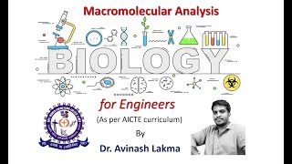 Protein Structure Macromolecular Analysis 10  Biology for Engineers [upl. by Nnaarual]