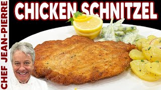 How To Make Chicken Schnitzel  Chef JeanPierre [upl. by Wolfson643]