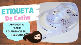 COMO FAZER ETIQUETA DE CETIM FÁCIL  Com Papel transfer para artesanato [upl. by Alexio]