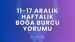 1117 Aralık Boğa Burcu Haftalık Yorumları  SNT Life [upl. by Memberg938]