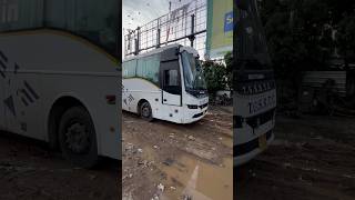 Volvo B11R Tsrtc tgsrtc Garuda plus parked in full mud volvo bus tsrtc youtubeshorts travel [upl. by Berglund910]