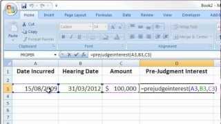 PreJudgment Interest Calculator For Excel [upl. by Znarf]