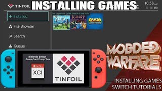 Switch Tutorials 2 Installing Games XCI NSP Game Card Backups [upl. by Anibla]