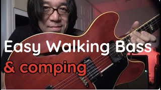 Easy Walking Bass Line amp Comping  You should know [upl. by Sybyl]