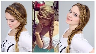 Double Fishtail Hairstyle Tutorial [upl. by Alodee]