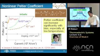 nanoHUBU Thermoelectricity L46 Thermoelectric Systems  Overview of Week 4 [upl. by Albemarle]