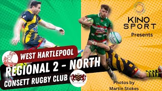 West Hartlepool Vs Consett Rugby Club  KinoSport Rugby [upl. by Kralc]