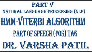 Part of Speech POS Tagging Viterbi Algorithm Solved Problem Natural Language Processing [upl. by Yelhak]