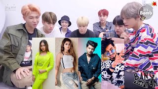 BTS reaction to Indian Tik tok  Tik tok transition videos  PeachyGlosss [upl. by Aioj797]