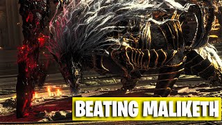 Defeating The BEST Boss In Elden Ring  Maliketh Full FIght [upl. by Ahsilem481]