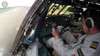 AMAZING Ilyushin 76 Cockpit Takeoff  Captain working heavily AirClips [upl. by Conney]