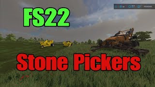 FS22 Degelman Signature 7200Rock King 9600 and ELHO Scorpio 550 Stone Pickers  A tutorial [upl. by Nirrad]