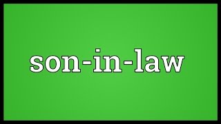 Soninlaw Meaning [upl. by Haag]